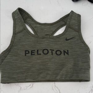 Nike Olive Green Peloton Racerback Sports Bra